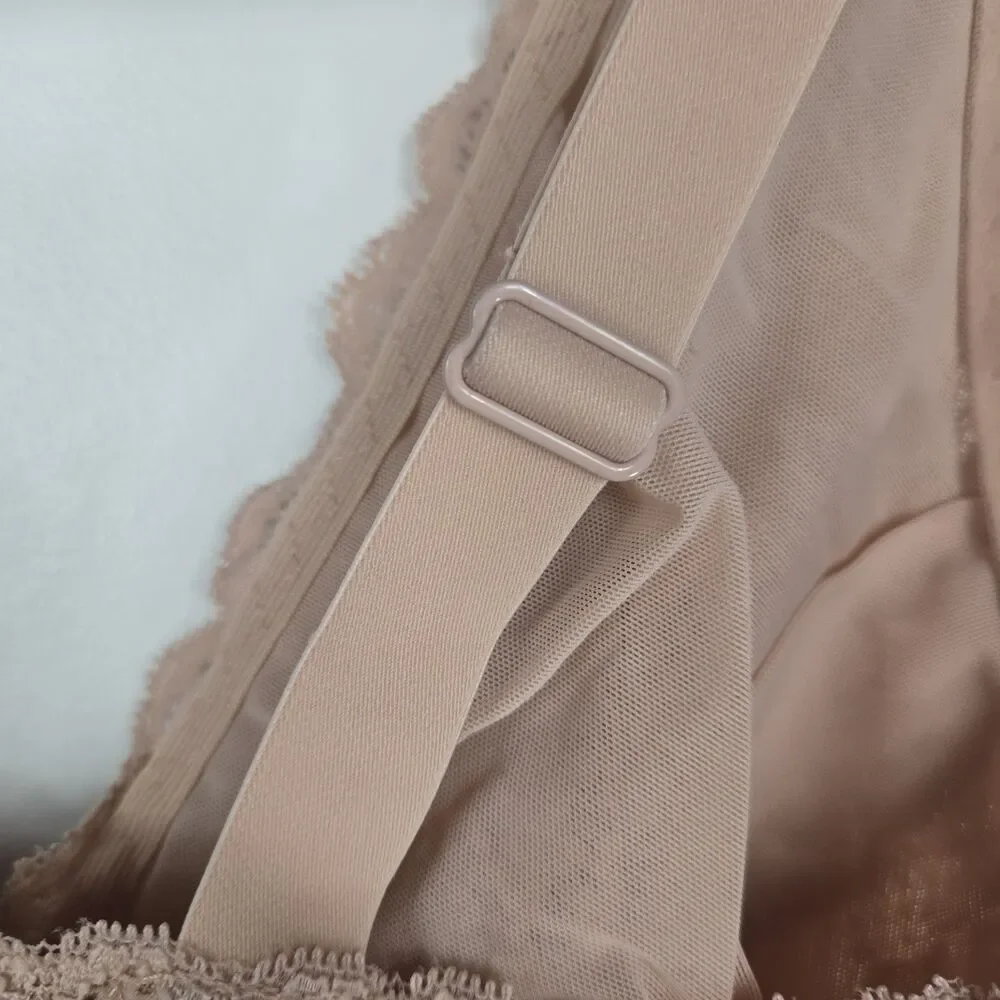 Cosabella Women's Size Small Sette Beige Curvy‎ Plungie Longline Bralette NWT